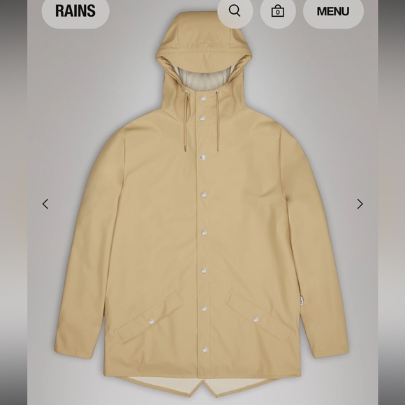 Rains Unisex Rain Coat in color Sand, Size Medium, NWT - Picture 3 of 8